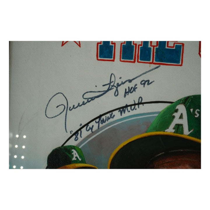Rollie Fingers Tom Seaver Mets Athletics Autographed Inscribed Framed 19x23 Litho COA
