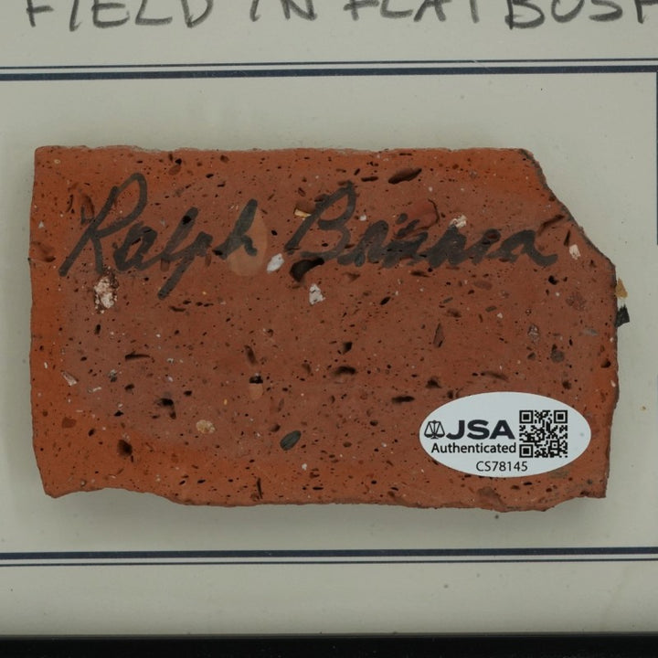 Ralph Branca Brookyn Dodgers Ebbets Field Autographed Stadium Brick and 18x23 Framed Photo Collage LE 924/1957 MLB Holo/JSA COA