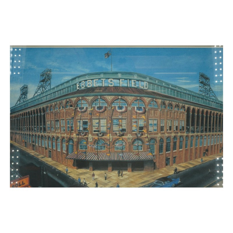Ralph Branca Brookyn Dodgers Ebbets Field Autographed Stadium Brick and 18x23 Framed Photo Collage LE 924/1957 MLB Holo/JSA COA