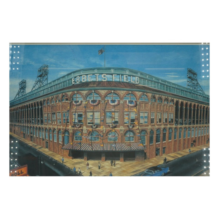Ralph Branca Brookyn Dodgers Ebbets Field Autographed Stadium Brick and 18x23 Framed Photo Collage LE 924/1957 MLB Holo/JSA COA