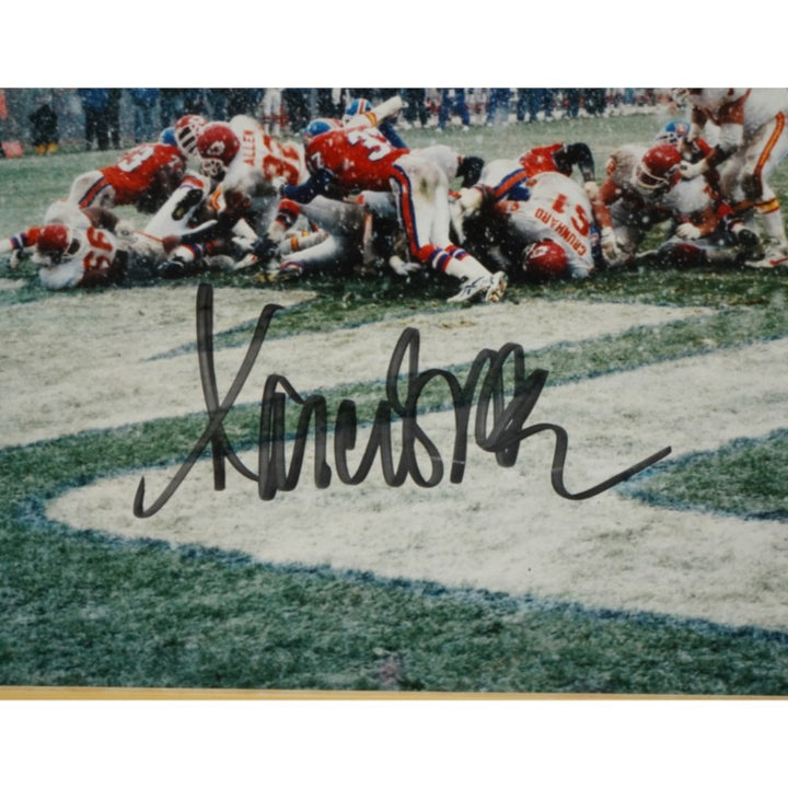 Marcus Allen Kansas City Chiefs Autographed 100th TD Matted 10x29 Photo LE 186/350 JSA COA