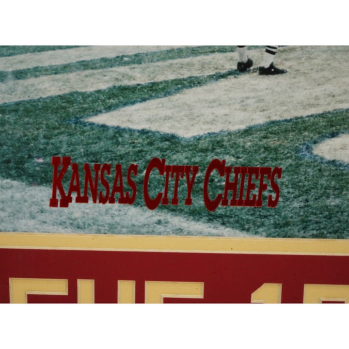 Marcus Allen Kansas City Chiefs Autographed 100th TD Matted 10x29 Photo LE 186/350 JSA COA
