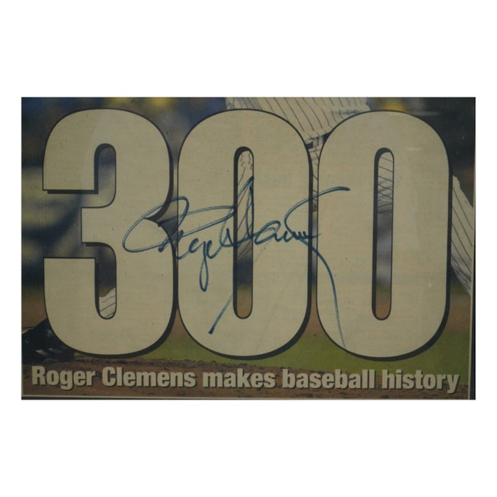 Roger Clemens New York Yankees Autographed Framed New York Post FP 6/14/03 JSA COA