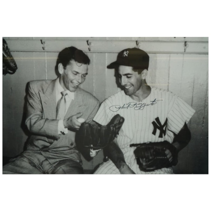 Phil Rizzuto New York Yankees Autographed Framed 16x20 Photo W/ Frank Sinatra JSA COA