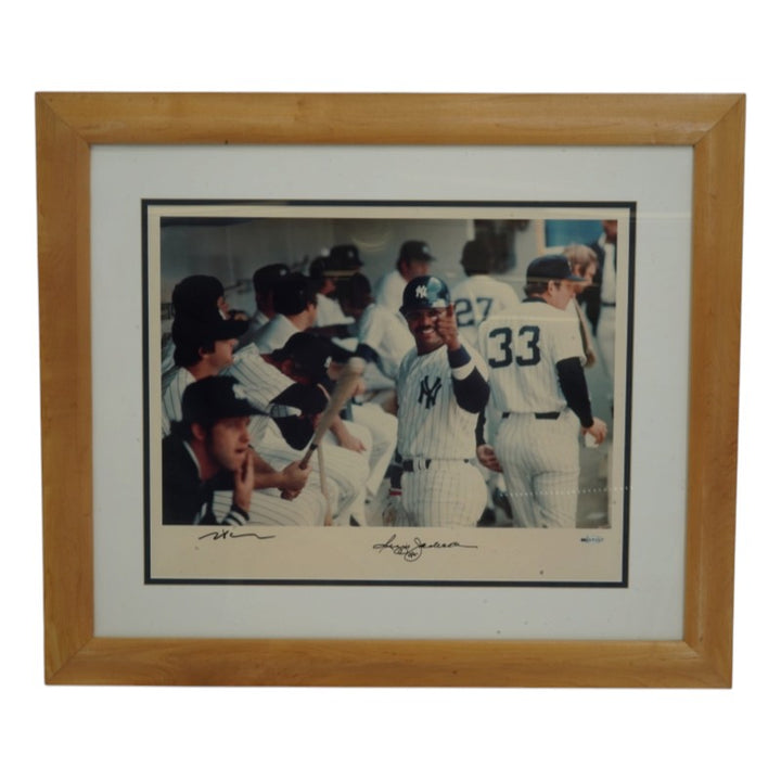 Reggie Jackson New York Yankees Autographed Framed 12x18 Photo UD Holo/JSA COA