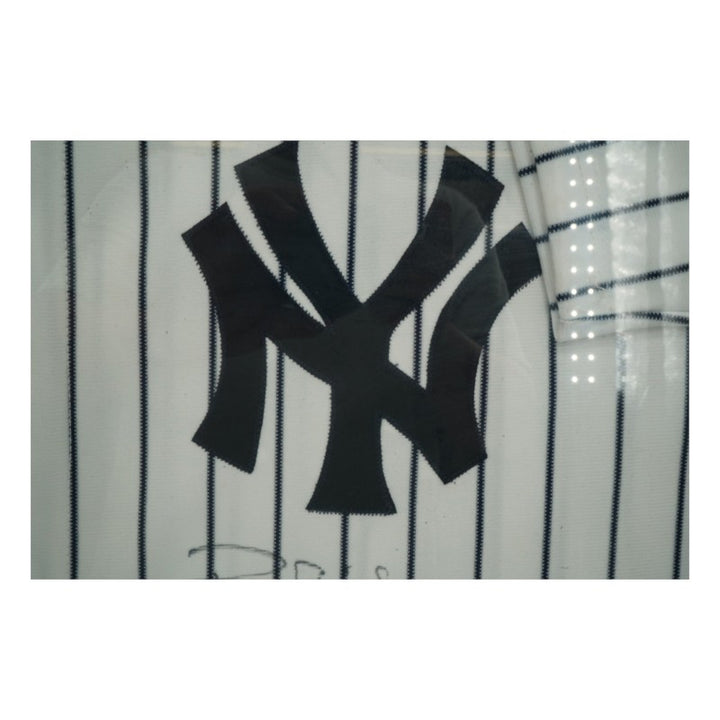 Ron Guidry New York Yankees Autographed Inscribed Framed Russell Jersey JSA COA