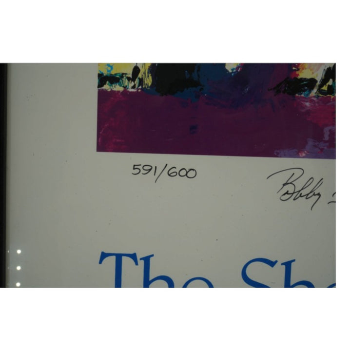 Bobby Thomson Ralph Branca Leroy Neiman Giants Dodgers Multi Signed Framed 18x22 Lithograph JSA COA