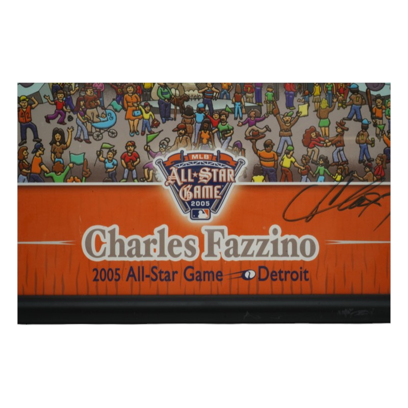 Charles Fazzino Autographed 2005 MLB All Star Game Framed 18x24 Lithograph JSA COA