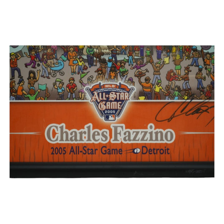 Charles Fazzino Autographed 2005 MLB All Star Game Framed 18x24 Lithograph JSA COA