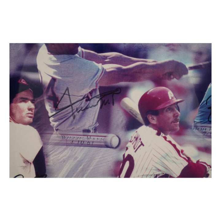 Mays Schmidt Colavito 4HR Game Multi Signed Framed 11x14 Photo JSA COA
