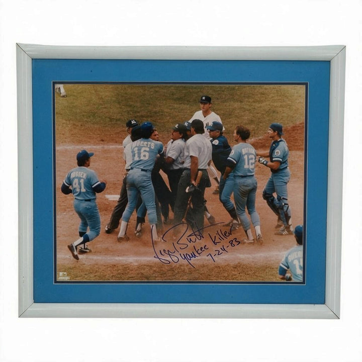 George Brett Kansas City Royals Autographed Inscribed 16x20 Photo JSA COA