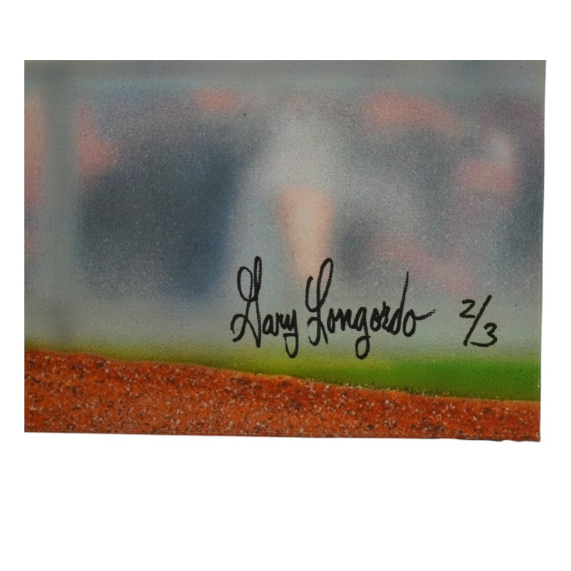 Jim Palmer Baltimore Orioles Artist Gary Longordo Autographed 16x20 Canvas Painting LE 2/3