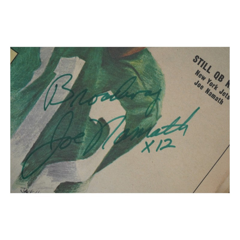 Joe Namath New York Jets Autographed Inscribed Matted The Sporting News Newspaper JSA COA