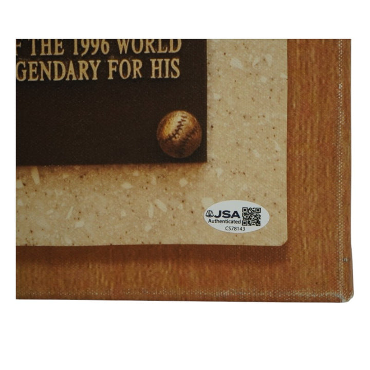 Wade Boggs Boston Red Sox Autographed Inscribed Canvas 16x20 HOF Plaque JSA COA