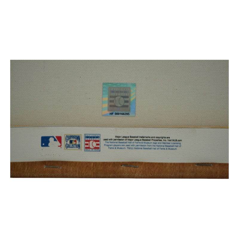 Wade Boggs Boston Red Sox Autographed Inscribed Canvas 16x20 HOF Plaque JSA COA