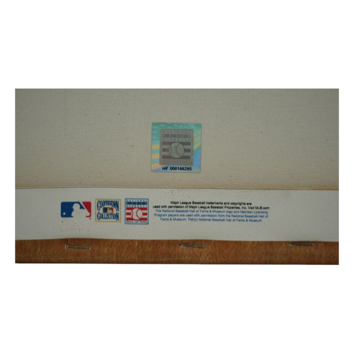 Wade Boggs Boston Red Sox Autographed Inscribed Canvas 16x20 HOF Plaque JSA COA