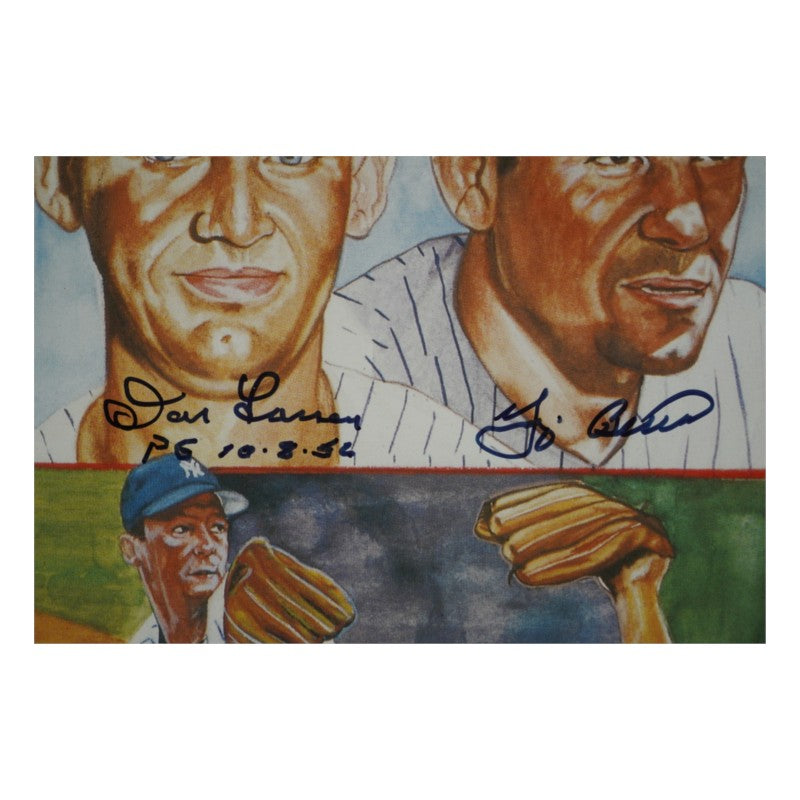 Posada Berra Wells New York Yankees PG Multi Signed Inscribed 17x23 Lithograph JSA COA