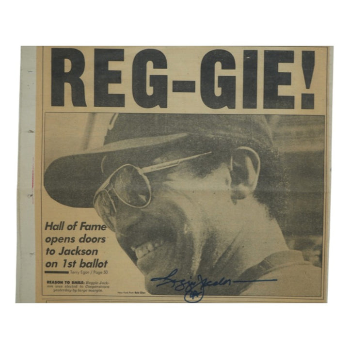 Reggie Jackson New York Yankees Autographed New York Post FP 1/6/93 JSA COA