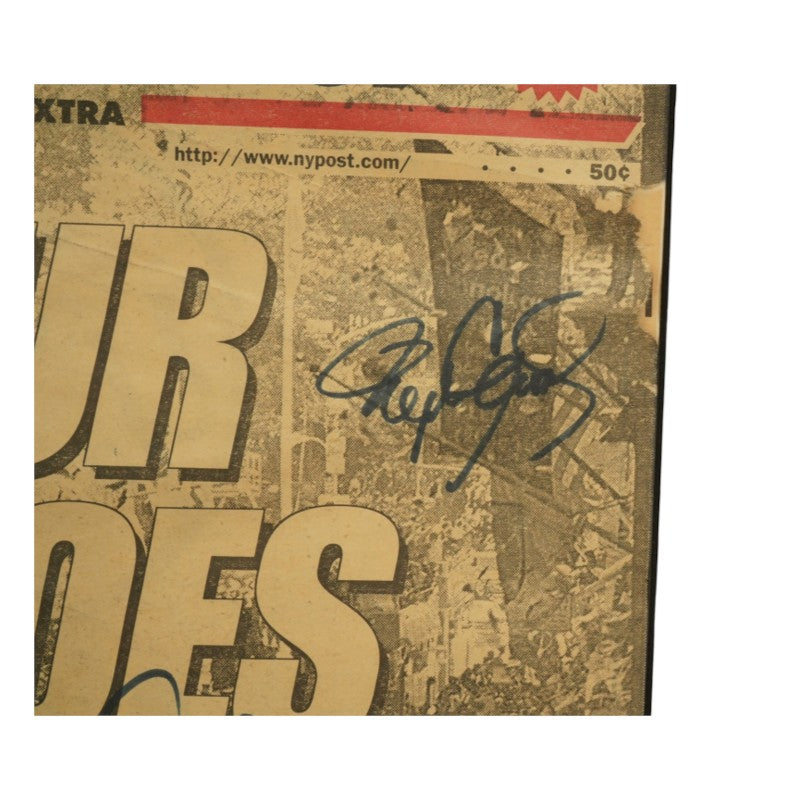 Posada Clemens Randolph New York Yankees Multi Signed 10 Autos Matted New York Post FP 10/30/99 JSA COA