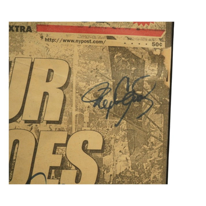 Posada Clemens Randolph New York Yankees Multi Signed 10 Autos Matted New York Post FP 10/30/99 JSA COA