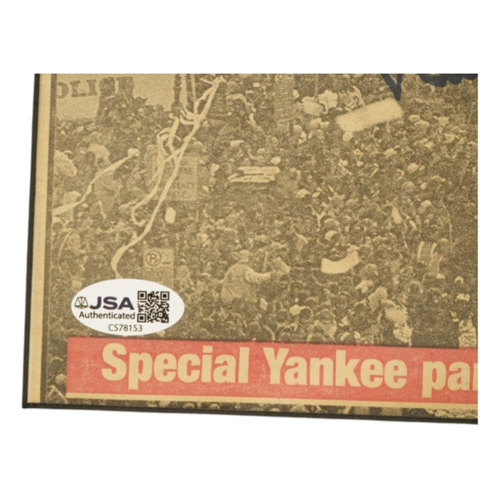 Posada Clemens Randolph New York Yankees Multi Signed 10 Autos Matted New York Post FP 10/30/99 JSA COA