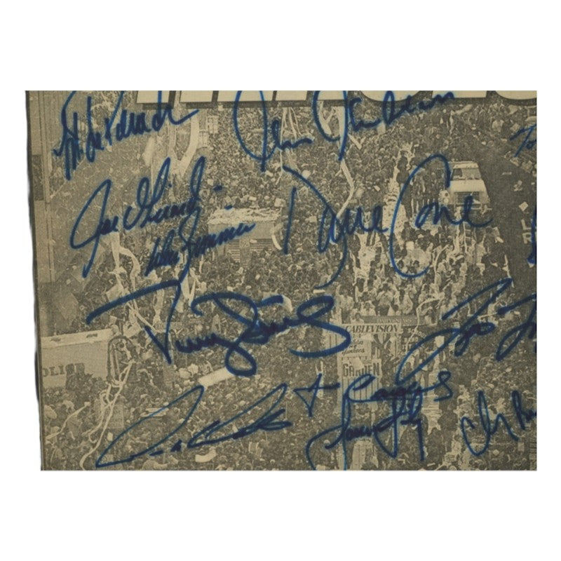 Posada Clemens Randolph New York Yankees Multi Signed 16 Autos Matted New York Post FP 10/30/99 JSA COA