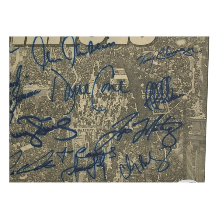 Posada Clemens Randolph New York Yankees Multi Signed 16 Autos Matted New York Post FP 10/30/99 JSA COA