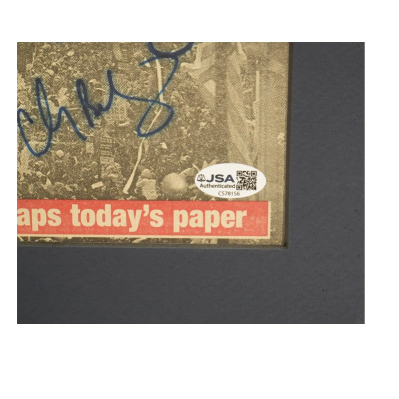 Posada Clemens Randolph New York Yankees Multi Signed 16 Autos Matted New York Post FP 10/30/99 JSA COA