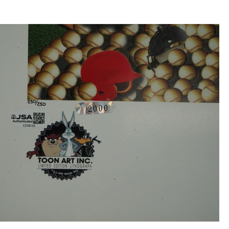 Carl Yastrzemski Boston Red Sox Autographed Taz n' Yaz Looney Tunes 19x23 Lithograph LE 250/250 JSA COA