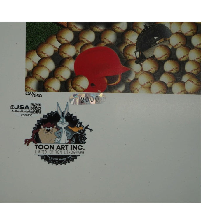 Carl Yastrzemski Boston Red Sox Autographed Taz n' Yaz Looney Tunes 19x23 Lithograph LE 250/250 JSA COA
