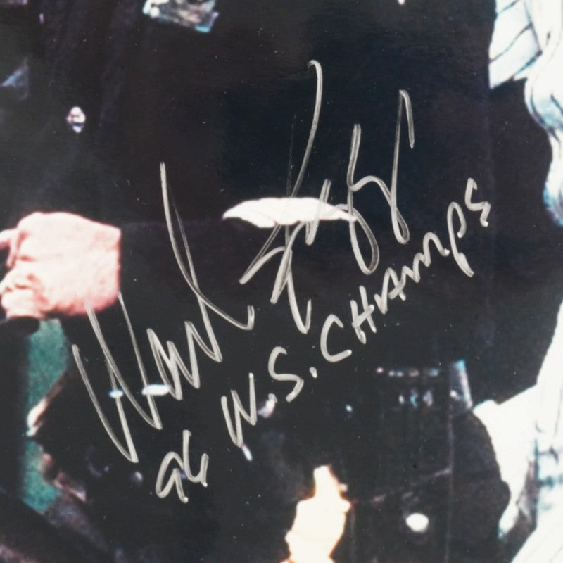 Wade Boggs New York Yankees 96 WS Celebration Autographed Inscribed Matted 16x20 Photo JSA COA