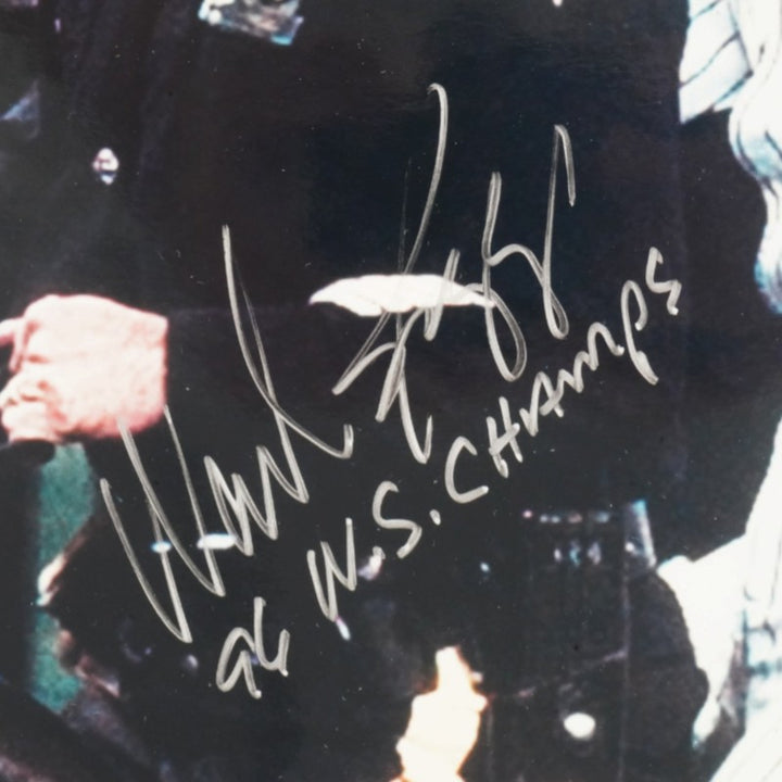 Wade Boggs New York Yankees 96 WS Celebration Autographed Inscribed Matted 16x20 Photo JSA COA
