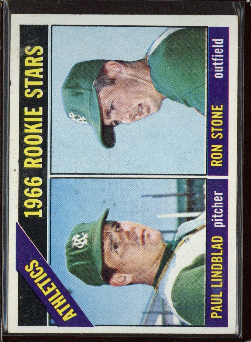 1966 Topps Paul Lindblad Ron Stone Athletics Rookie Stars #568