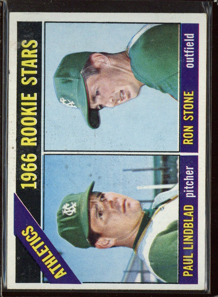 1966 Topps Paul Lindblad Ron Stone Athletics Rookie Stars #568