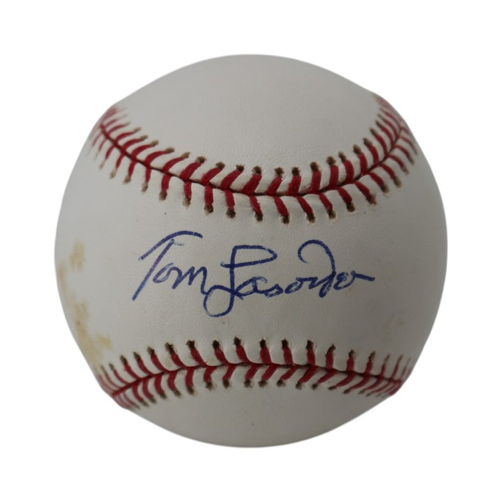 Tommy Lasorda Los Angeles Dodgers Autographed OMLB Baseball Steiner Holo