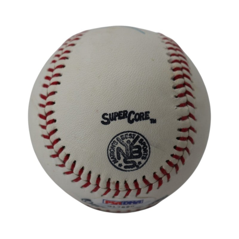 Lou Brock Saint Louis Cardinals Autographed Super Core Baseball PSA/DNA Holo