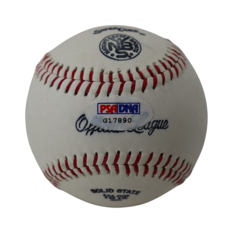 Lou Brock Saint Louis Cardinals Autographed Super Core Baseball PSA/DNA Holo
