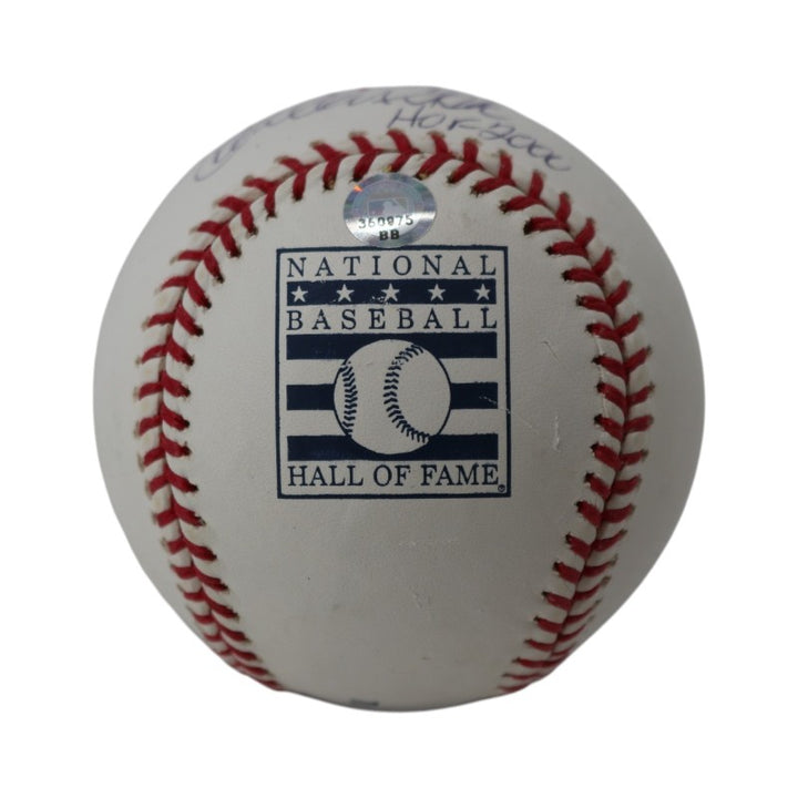 Carlton Fisk Boston Red Sox Autographed Inscribed HOF Logo Baseball MLB Holo