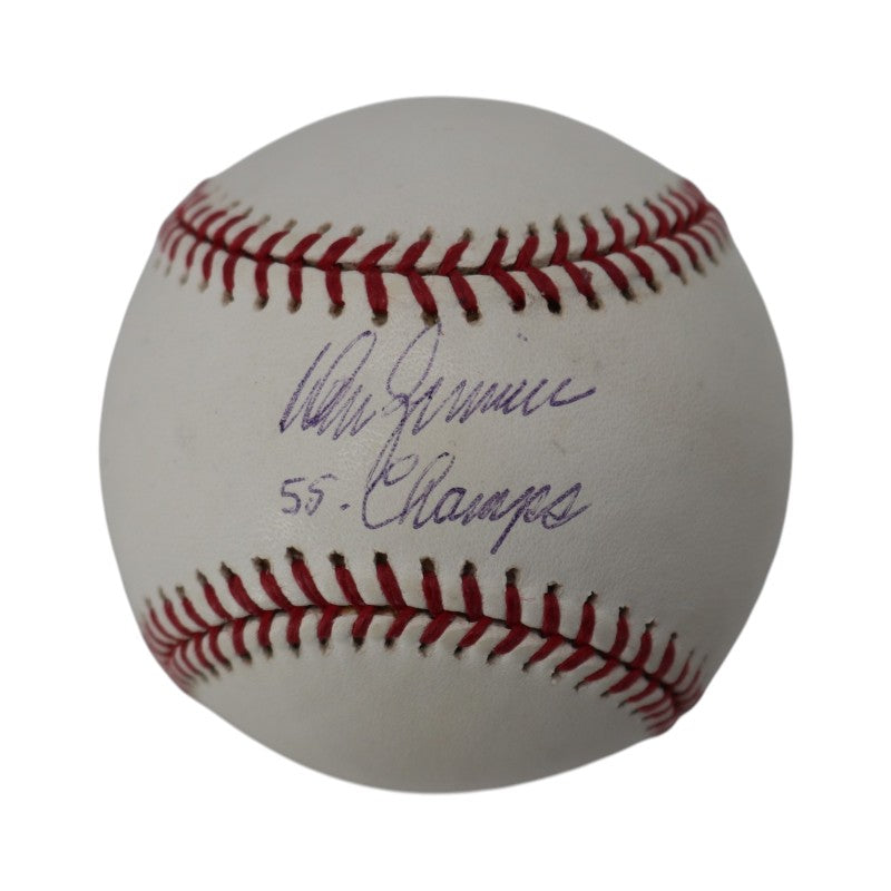 Don Zimmer Brooklyn Dodgers Autographed Inscribed OMLB Baseball PSA/DNA Holo