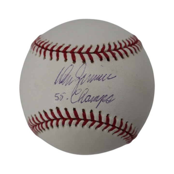 Don Zimmer Brooklyn Dodgers Autographed Inscribed OMLB Baseball PSA/DNA Holo