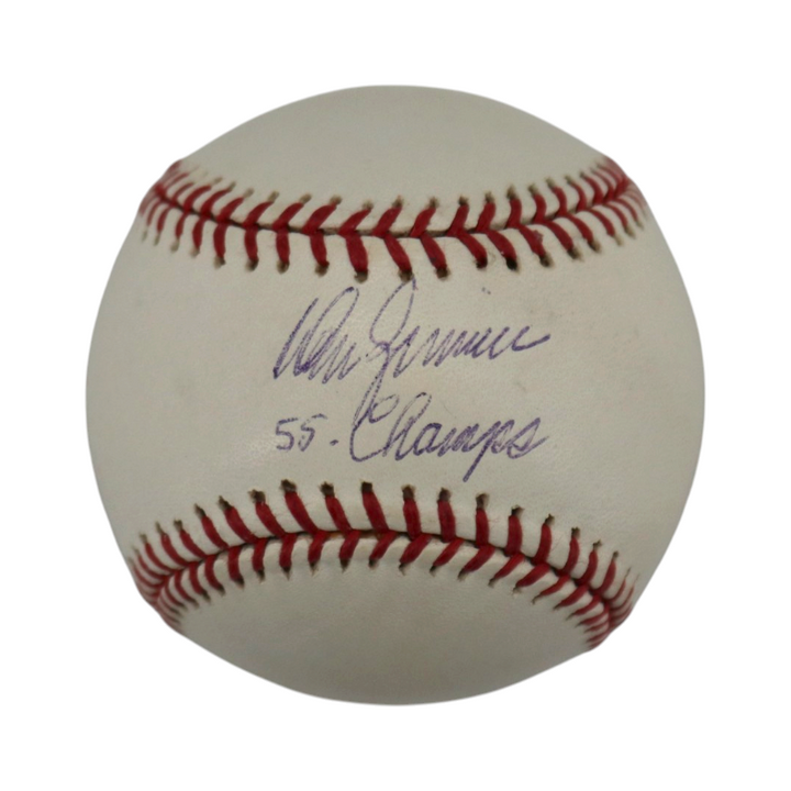 Don Zimmer Brooklyn Dodgers Autographed Inscribed OMLB Baseball PSA/DNA Holo
