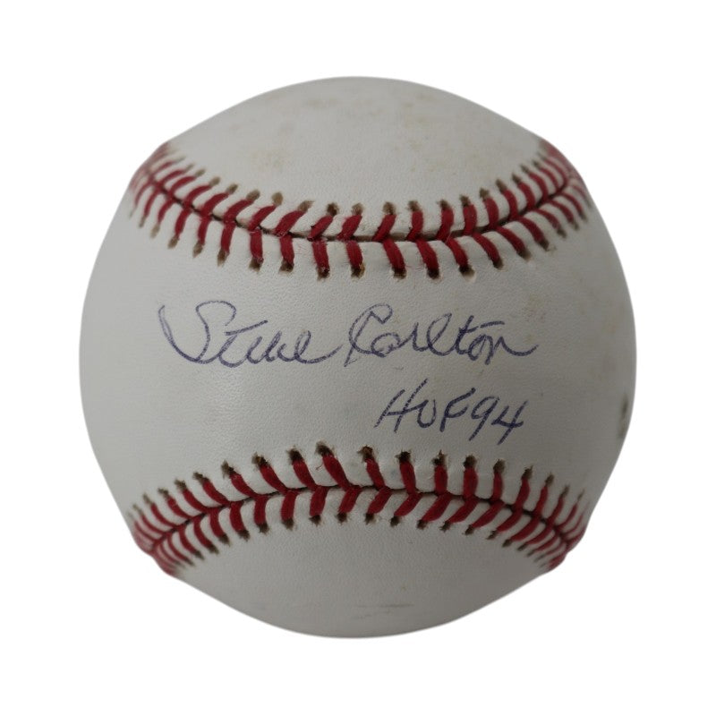 Steve Carlton Philadelphia Phillies Autographed Inscribed OMLB Baseball JSA Holo