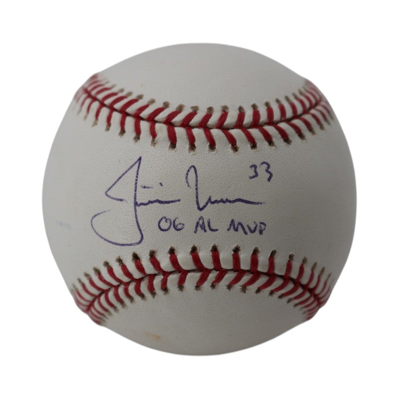 Justin Morneau Minnesota Twins Autographed Inscribed OMLB Baseball MLB Holo