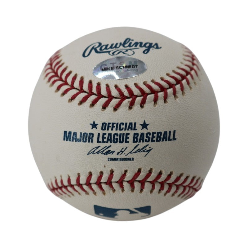 Michael Jack Schmidt Philadelphia Phillies Signed OMLB Baseball GTSM Holo