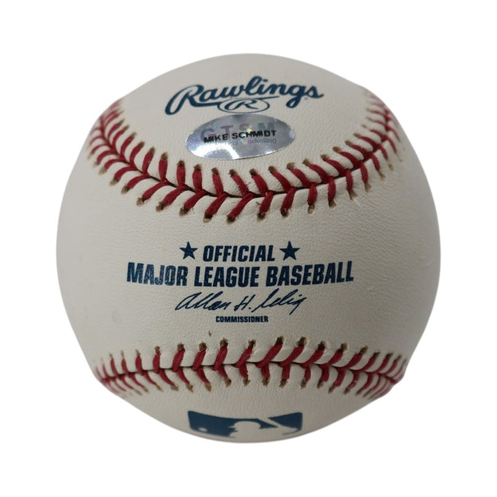 Michael Jack Schmidt Philadelphia Phillies Signed OMLB Baseball GTSM Holo