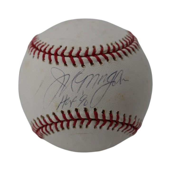 Joe Morgan Cincinnati Reds Signed Inscribed OMLB Baseball MLB/Mounted Memories Holo