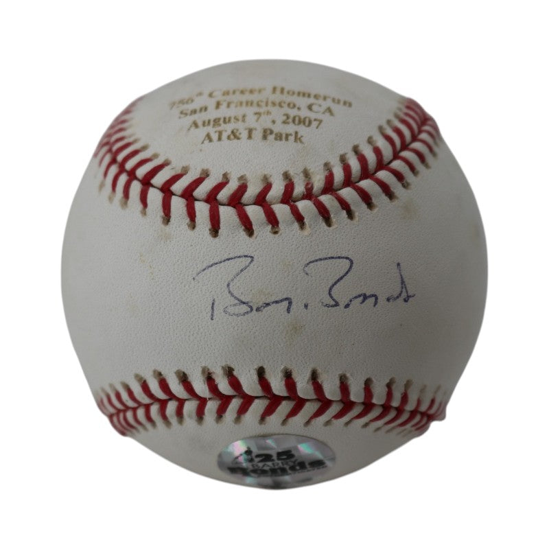 Barry Bonds San Francisco Giants Autographed Engraved OMLB Baseball PSA Holo