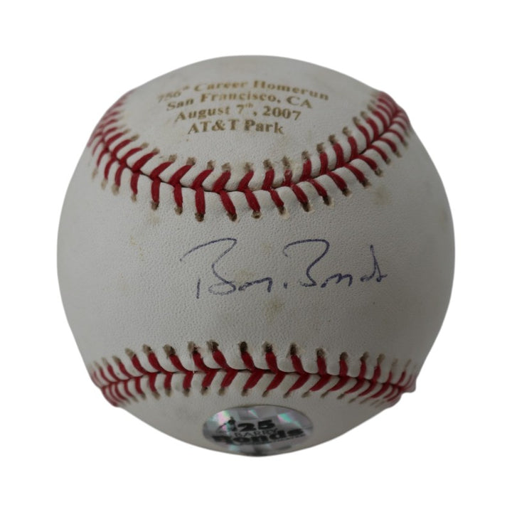 Barry Bonds San Francisco Giants Autographed Engraved OMLB Baseball PSA Holo