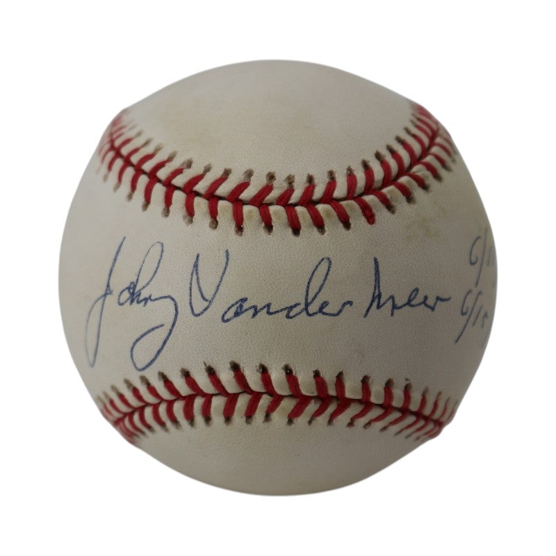 Johnny Vander Meer Cincinnati Reds Autographed Inscribed ONL Baseball PSA/DNA Holo