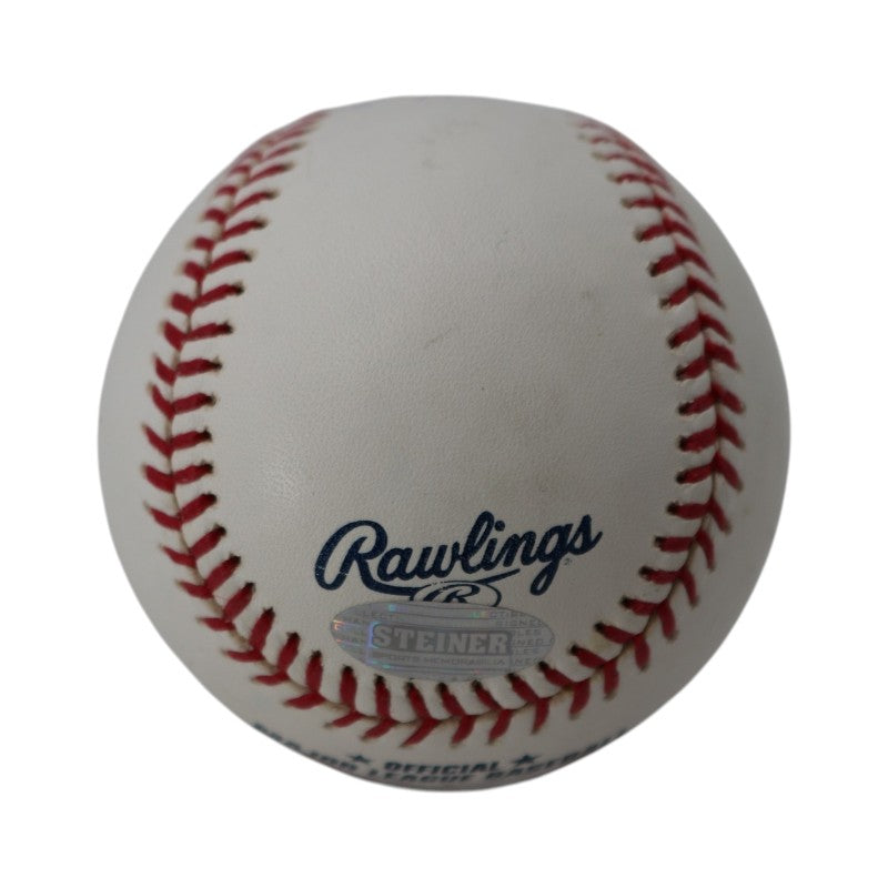 Maury Wills Los Angeles Dodgers Autographed Inscribed OMLB Baseball Steiner Holo